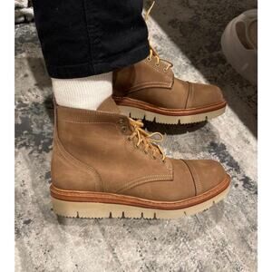 Allen Edmonds Men’s Park City Cap Toe Tan Nubuck Suede Lace Up Boots 11 Camel